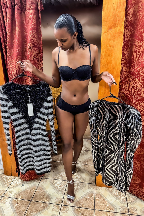 Felicia's Lace Push-Up Bra Set, Black