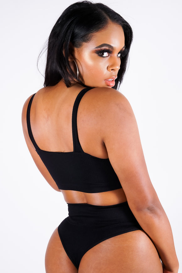 Vicky Bralette Set, Black