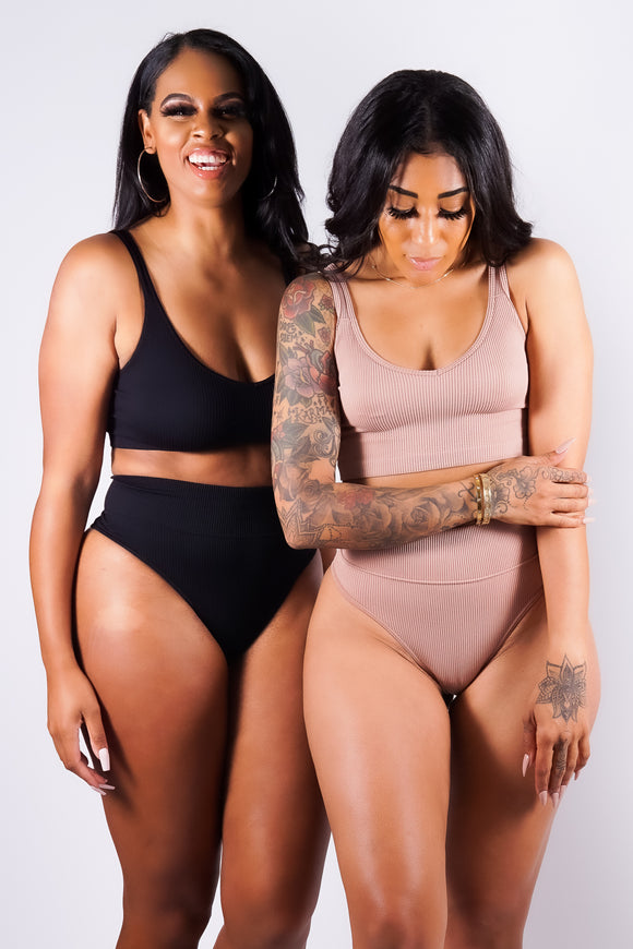 Vicky Bralette Set, Black