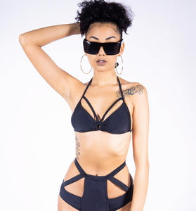 Black Beach Bikini Set, Black
