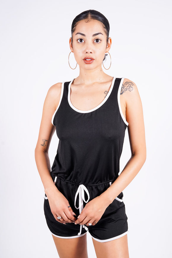 Sheline's Lounge Romper, Black