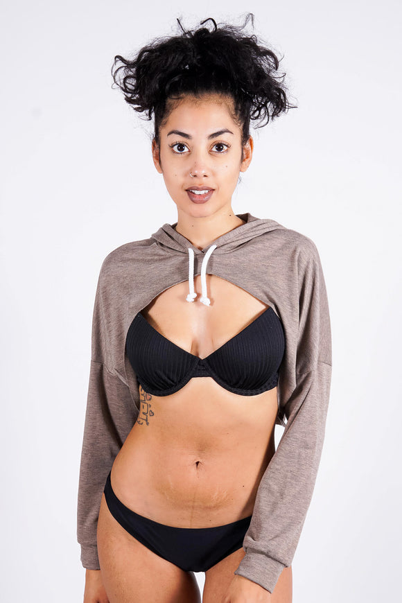 Karla's Crop Top, Brown