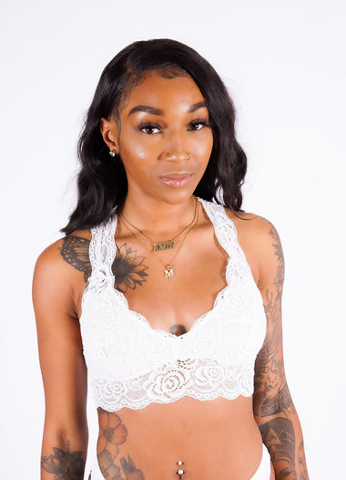 Mandy's Lace Bralette, White