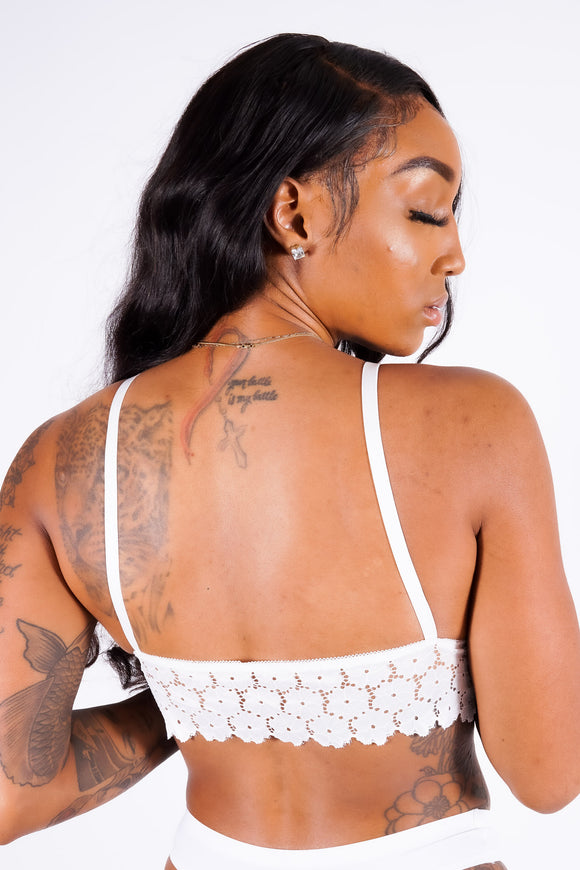 Julie's Lace Bralette, White