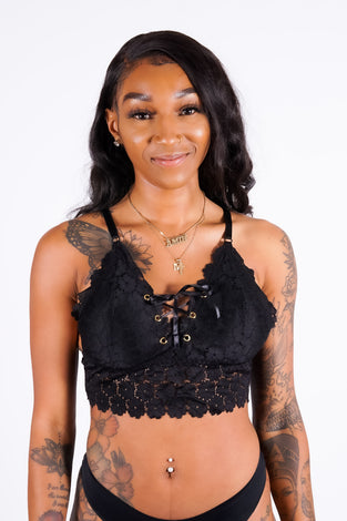 Julie's Lace Bralette, Black