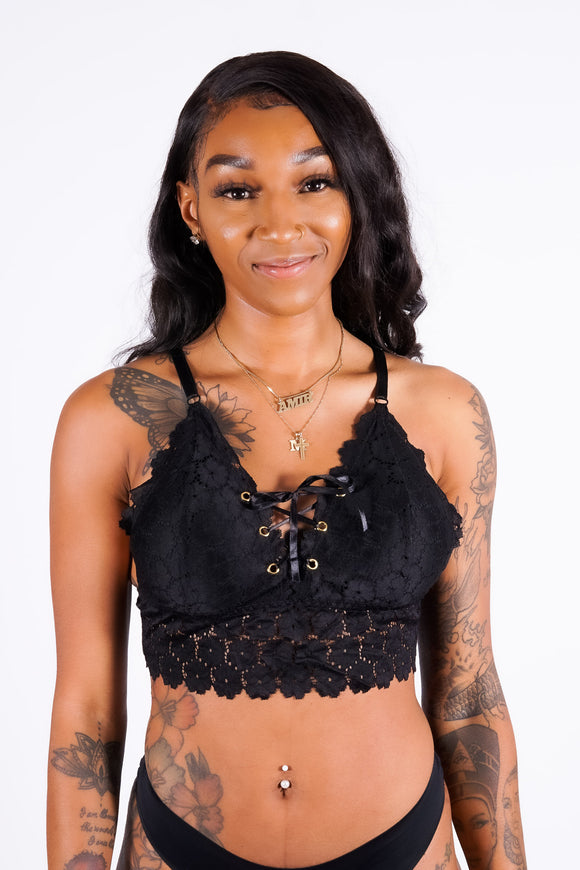 Julie's Lace Bralette, Black