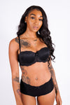 Felicia's Lace Push-Up Bra Set, Black
