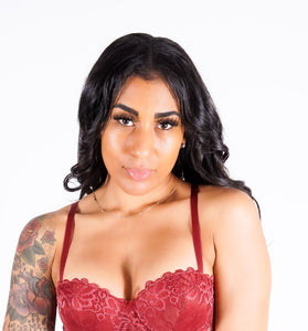 Jackie's Lace Bra, Crimson