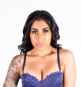 Jackie's Lace Bra, Navy