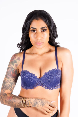 Jackie's Lace Bra, Navy