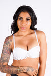 Jackie's Lace Bra, White