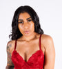 Carla's Lace Push-Up Bra, Crimson
